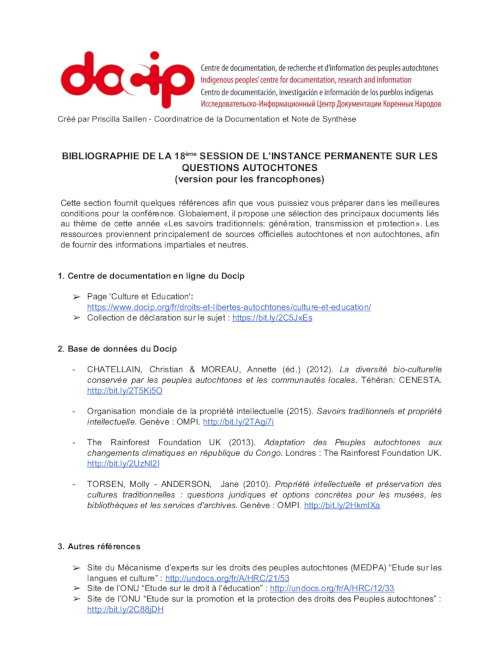 Bibliography UNPFII 2019_page1_500_FR